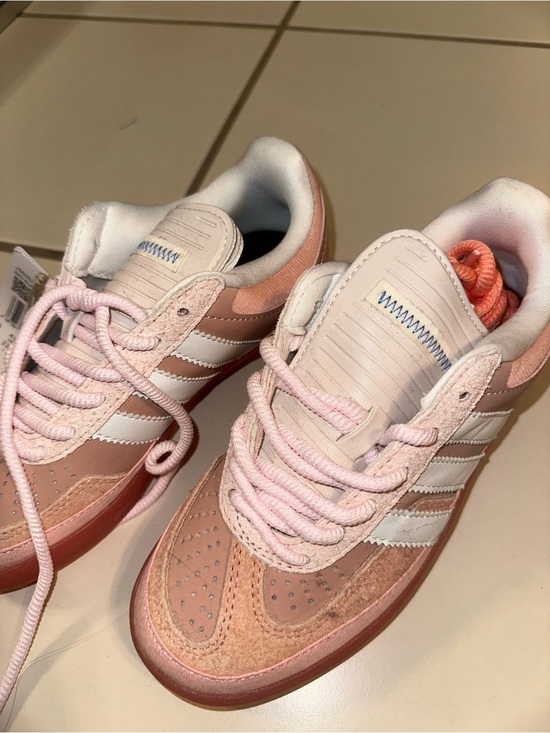 adidas Shoes - adidas Pink and White Classic Low-Top Sneakers (Bad Bunny Edition)